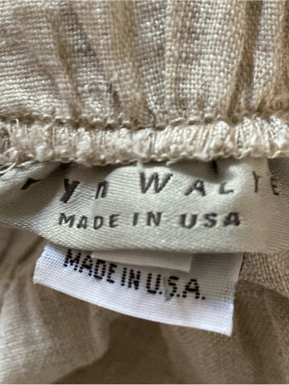 bryn Walker Linen Cropped beige Pants pockets wide leg women’s size XXS - Picture 4 of 6